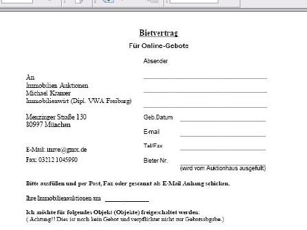 Bietvertrag